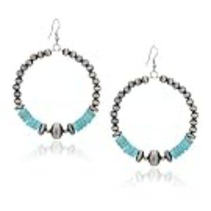 Rustic Couture's Western Turquoise Earrings Boho Vintage Country Statement Jewel